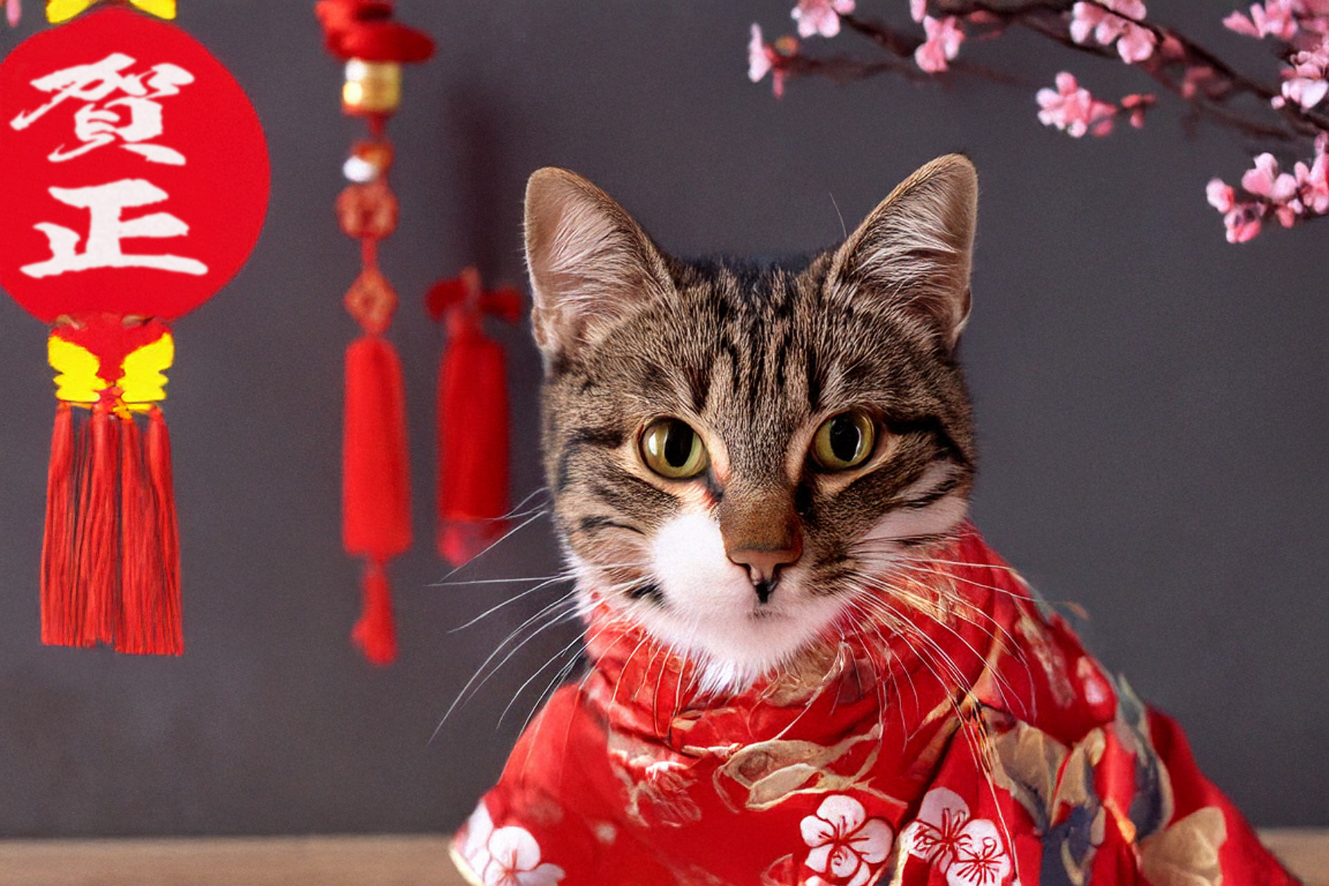 猫と過ごすお正月