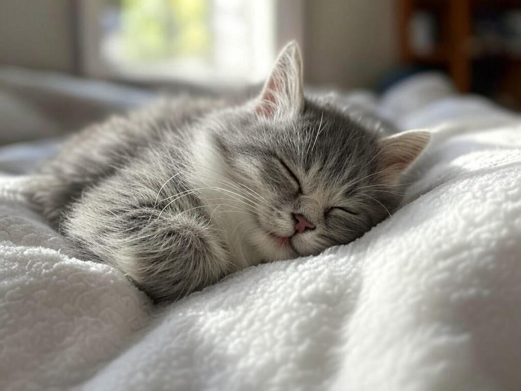 お昼寝をする猫