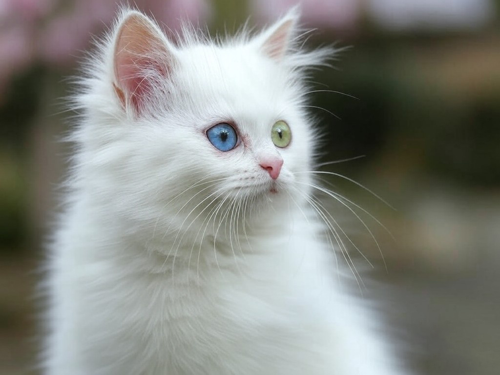 オッドアイの白猫